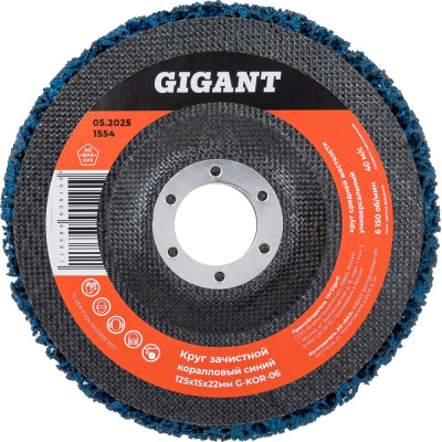 Диск абразивный коралловый синий 125х22 мм, 5 шт Gigant G-KOR-06-5