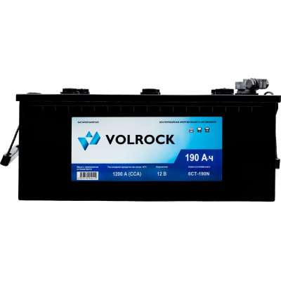 Аккумулятор VOLROCK (6СТ-190N (П.П.) 1200А (513x223x217) конус+переходник тип В) 4673770940119