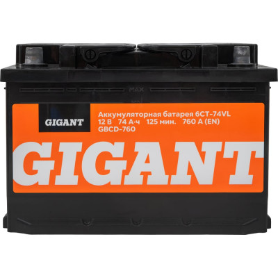Аккумуляторная батарея GIGANT 6СТ-74VL 760 A GBCD-760