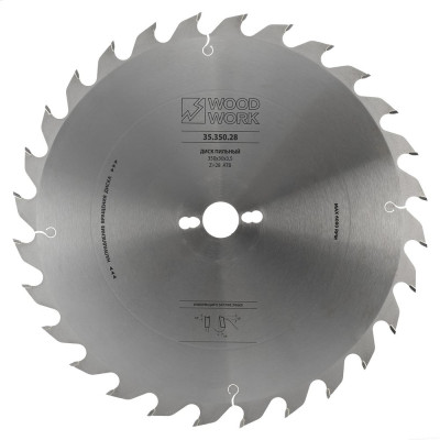 Диск пильный универсальный Superior 350x3.5x30 мм, 28T, А=18° ATB WOODWORK 35.350.28