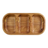 Блюдо Walmer ORGANIC овальное, 3 отделения, 31x16 см W37000934