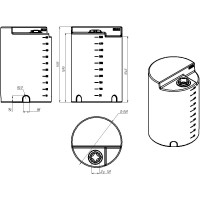 Емкость дозировочная белая 1190x800x800 мм, 500 л Экопром 1133.0500.001.003
