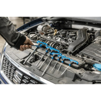 Набор шестигранных ключей HOEGERT TECHNIK "Т" с шаровым наконечником, 8 шт HT1W880