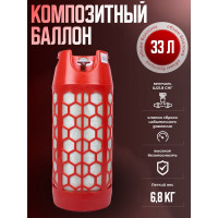 Баллон полимерно-композитный газовый, красный, 33 л (LPG/СУГ) RSV COMPOSITE RSV33RED