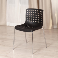 Стул Tetchair skalberg mod. c-084-a, металл/пластик, 46x56x79 см, black (черный)/chrome (хром), 4 шт. 19258