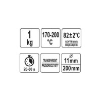 Стержни для клеевого пистолета 11.2x200 мм, 1 кг YATO YT-82430