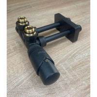 Термостатический интегрированный угловой комплект VIVALDO 1/2" чёрный(антрацит) в блистере ITRV-AT