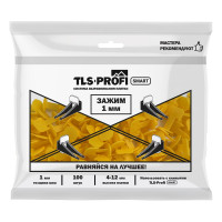 Система выравнивания плитки SMART Зажимы 1 мм, 100 шт Tls-Profi TLSZA012023