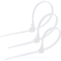 Нейлоновый хомут ТУНДРА krep, многоразовый, 3.6x150 мм, белый, 50 шт. 1550223