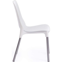 Стул Tetchair genius (mod 75) / 1 шт. в упаковке металл/пластик, 46x56x84 cм, белый/ножки хром 19663