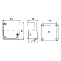 Распределительная коробка Mete Enerji алюминиевая, 65x65x40, IP67 402502