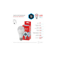 Светодиодная лампочка ЭРА RED LINE ECO LED A6518W840E27 Е27 / E27 18Вт груша нейтральный белый свет Б0031708
