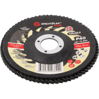 Круг лепестковый торцевой Plus 72 лепестка, 125x22.2 мм, P40 Greatflex 71-844