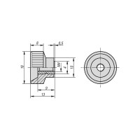 Ручка с накаткой KIPP K0138.04