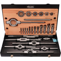 Набор метчиков и плашек VOELKEL G(BSP) 1/8 -1.0 HSS-G 26 предметов V48020