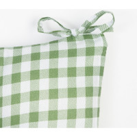 Сидушка на стул Этель Клетка, 40x40 см, зеленый, 100% полиэстер 7810955