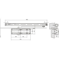 Дверной доводчик БУЛАТ PROFI ДД 802/3 AH-B 40-80 кг, черный, морозостойкий, со скользящей тягой 15012