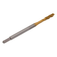 Машинный метчик Мегаинструмент винтовой M3 HSSE-TiN