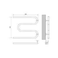 Полотенцесушитель Melodia della vita Simple М-образный без кронштейна 50x60x1" (полимер) MTRSP5060PLR 11984