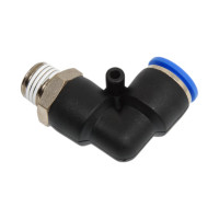 Фитинг цанговый угловой 10 мм, наружная резьба 1/4, пластик, тип PL, 10 шт TITAN LOCK TLP-PL10-02_10