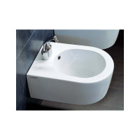 Биде Flaminia Mini Link 485x360хh200 мм, подвесное, укороченное, 1 отверстие для смесителя, перелив, крепление в комплекте, керамика, цвет белый 5065