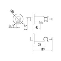 Кронштейн/подключение шланга Lemark "Аксессуары" для LM3719BL, графит LM3785GM