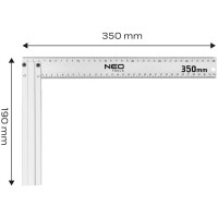 Угольник строительный алюминиевый NEO TOOLS 350x190 мм 72-146