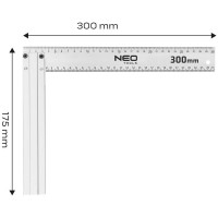 Угольник строительный алюминиевый NEO TOOLS 300x175 мм 72-145