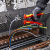 Кабелерез Knipex StepCut XL VDE ступенчатый рез, Ø 23 мм, 225 мм, хром, 2-комп диэлектрические ручки KN-9518225