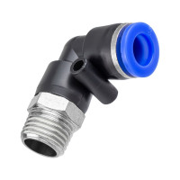 Фитинг угловой для пластиковых трубок 8 мм с наружной резьбой 1/4 Forsage F-SPL08-02(59402)