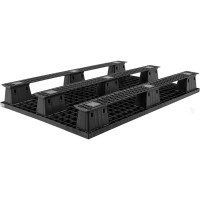 Паллет Gigant 1200x800x150 перфорированный на полозьях чёрный 34226