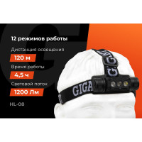 Налобный фонарь Gigant IP54 HL-08