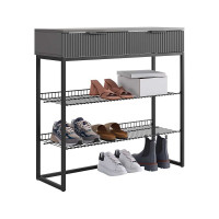 Обувница Классная 1 (графит/графит матовый/черный муар) 172188.3324