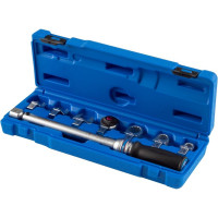 Динамометрический ключ KING TONY серии FIT 9х12 мм с набором насадок 10-17 мм, 10-60 Нм, кейс 345104D08MR