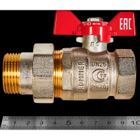 Кран шаровой с американкой ROMMER, ВР/НР, ручка бабочка, 1 дюйм RBV-0005-2510225 RG00938RJNB615