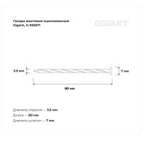 Винтовые гвозди Gigant оцинкованные, 3,5x80 мм, 5 кг (примерно 998 шт) G-925571