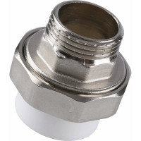 Муфта разъемная Millennium 50 мм × 2" ППР комбинированная для труб, с наружной резьбой, белая 3M72-tum-502000