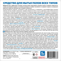 Средство для мытья полов всех типов PROSEPT концентрат 1:300, 5 л ВИМФ-5