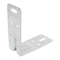 Крепежный усиленный уголок Gigant 150x65х1.8 мм цинк 123873