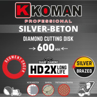 Диск алмазный KOMAN бетон, 600мм 24" 600-0124