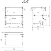 Стационарная тумба Комфорт-Питер Бюджет 2558 (402658) 190 Орех 2558.190