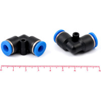 Фитинг пневматический цанговый пластиковый Г-образный HIMPT PUL 16 00-00008636