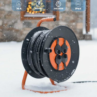 Силовой удлинитель на катушке PROGIX 30 метров КГ 3х1.5 ZKT4FKR30