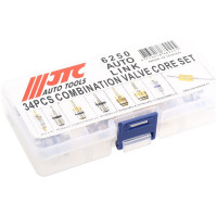 Набор золотников для кондиционера R12x10, R134a x 5, FORD/CITROEN x 4, HYUNDAI x 4, R134a M8x4, R134a M10x3, BENZ/BMW x 3 JTC -6250 773547