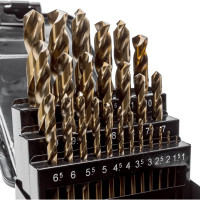 Набор сверл по металлу RUNTEC 1-13 мм, HSS-Co5, 25 предметов RT-DSCB25