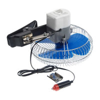 Вентилятор Megapower M-503C 21см 8 с решеткой металл на прищепке 12V Megapower M-503C-12 827018