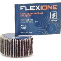 Круг лепестковый для дрели Flexione 30x15x3мм, Р60 10000137