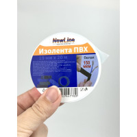 Изолента ПВХ 19 мм х 20 м белая NewLine 1044