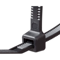 Стяжка нейлоновая Fortisflex КСС «MULTILOCK» 5x300, черный, 100 шт. 102321