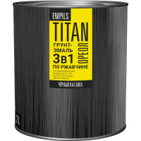 Грунт-эмаль по ржавчине Empils Titan Ореол ОРЕОЛ TITAN чёрный RAL 9005 2 л 2 кг 87290